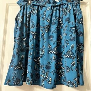 Lane Bryant 14/16 cinched floral flowy printed skirt